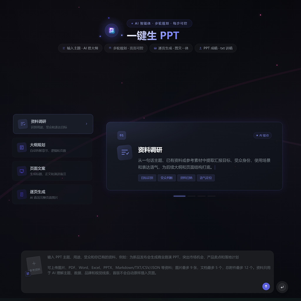 一键生PPT智能匹配